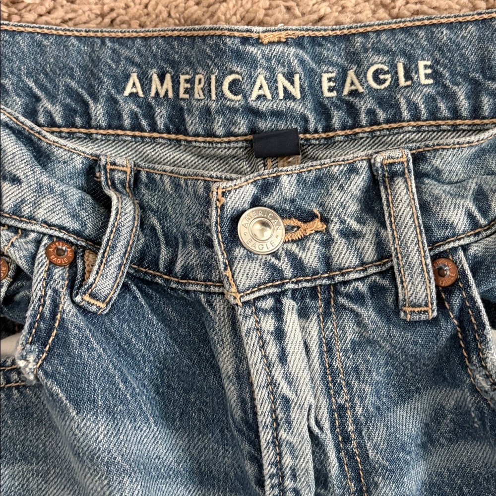 American Eagle Outfitters Light Blue Denim wide legs Jeans - Picture 3 of 5